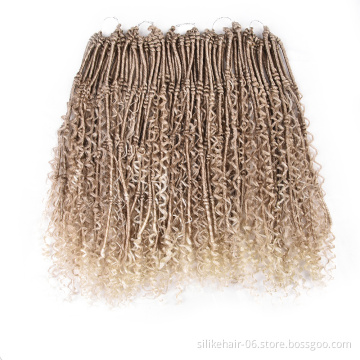 20" New Goddess Locs Crochet Hair  Faux Locs Wavy Crochet Curly Hair fuax Locs Crochet with Curly Ends River Curls Crochet Hair
